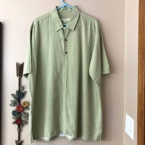 Joseph & Feiss Green Short Sleeve Button Down XLT